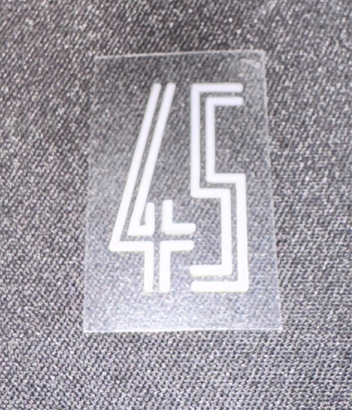 Jordan 11 #45 heel replacement Vinyl Decal! White QTY 4.