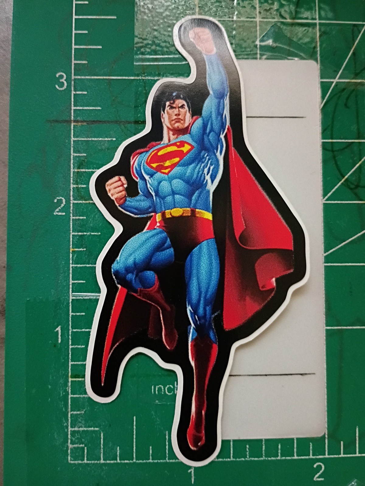 DC SUPERMAN STICKER X VYNIL HIGH GLOSS DIE CUT STICKER X 3.5X2 INCHES STICKER X