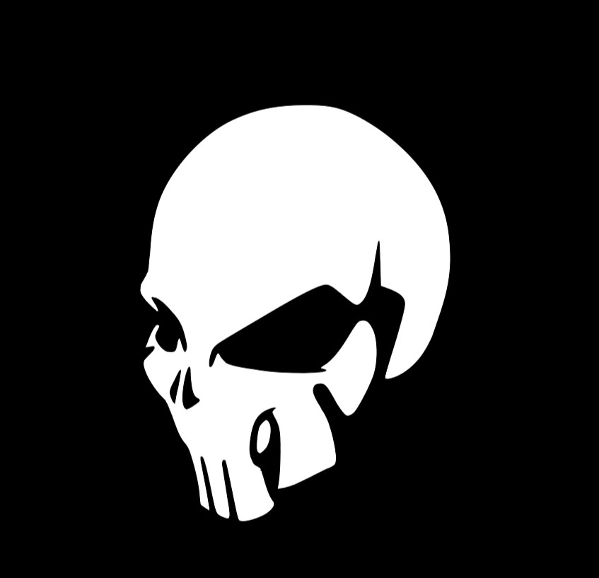 SKULL Vinyl Decal Sticker for Window Wall Car Bumper Laptop Cell Phone JDM Black