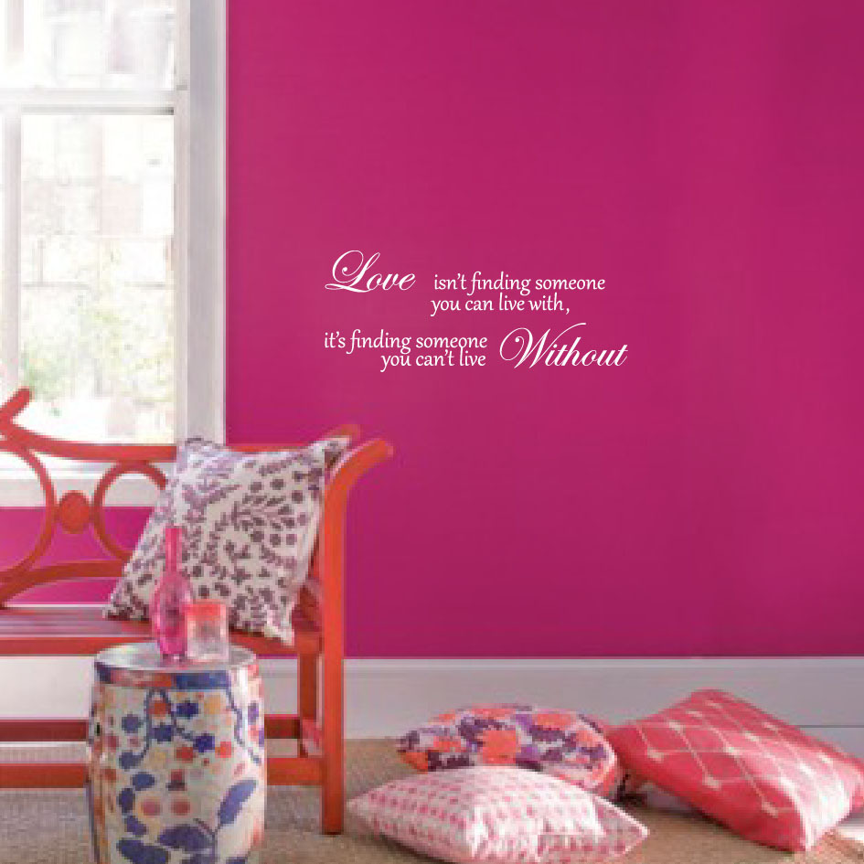 Love Isn't Finding Someone… Wall Decal Quote Sticker Nursery Kids Room Decor