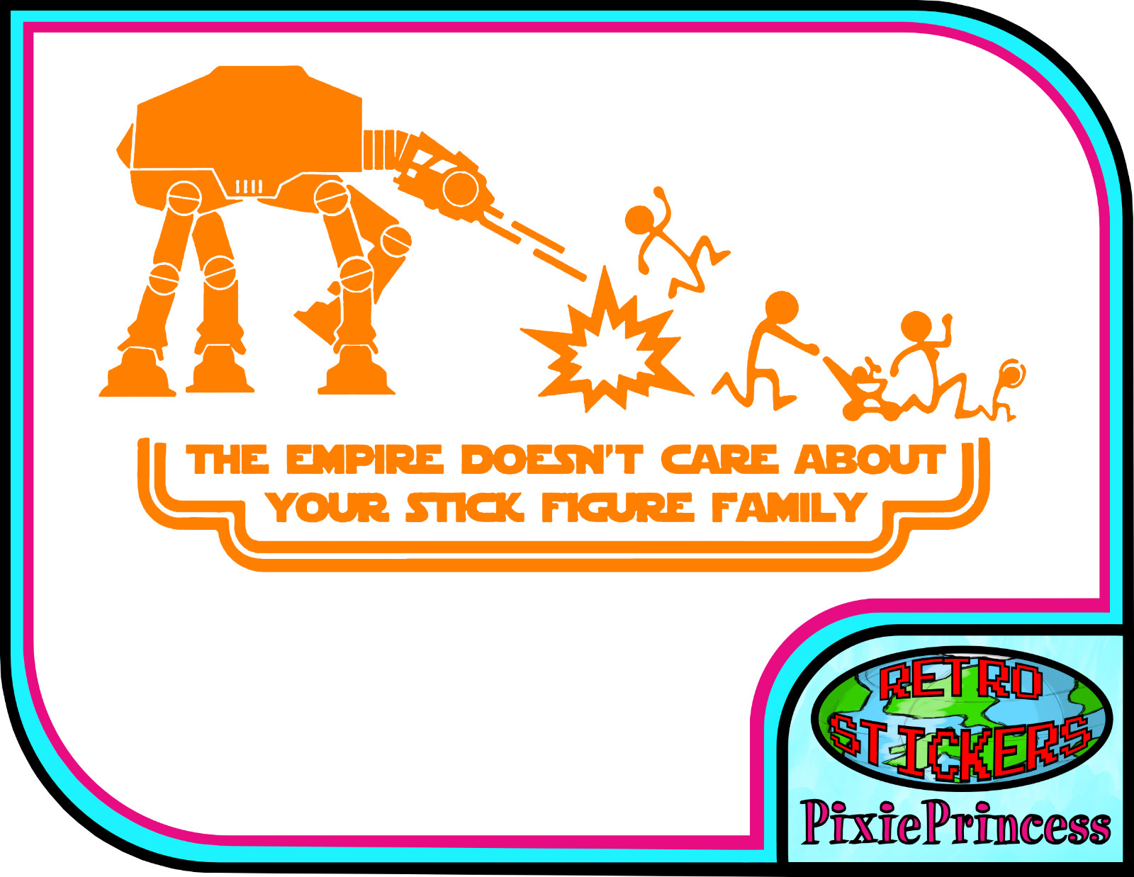 Star Wars Empire At Fun G Vinyl Sticker Car Bike Truck Window Wall Art Movie