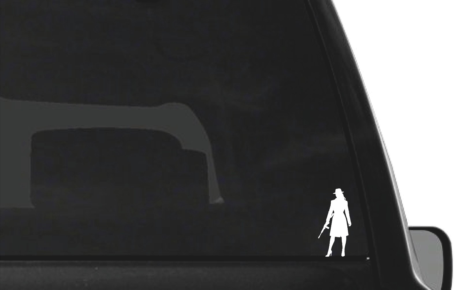 Female Gangster Silhouette Vinyl Decal Sticker Women Mafia Girl Car Window