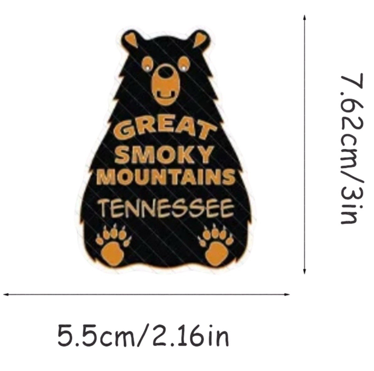 Great Smoky Mountains Tennessee Bear Vintage Retro 3” Inch Vinyl Decal Sticker