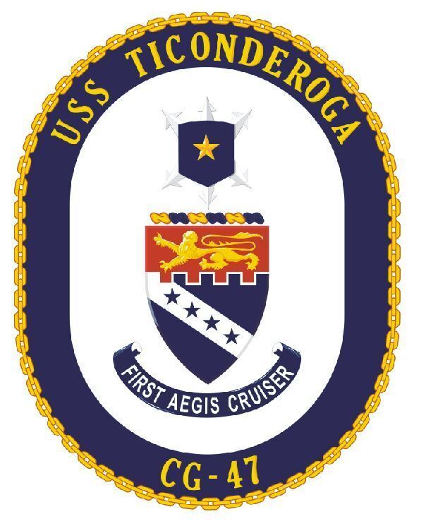 USS Ticonderoga Sticker Decal M174