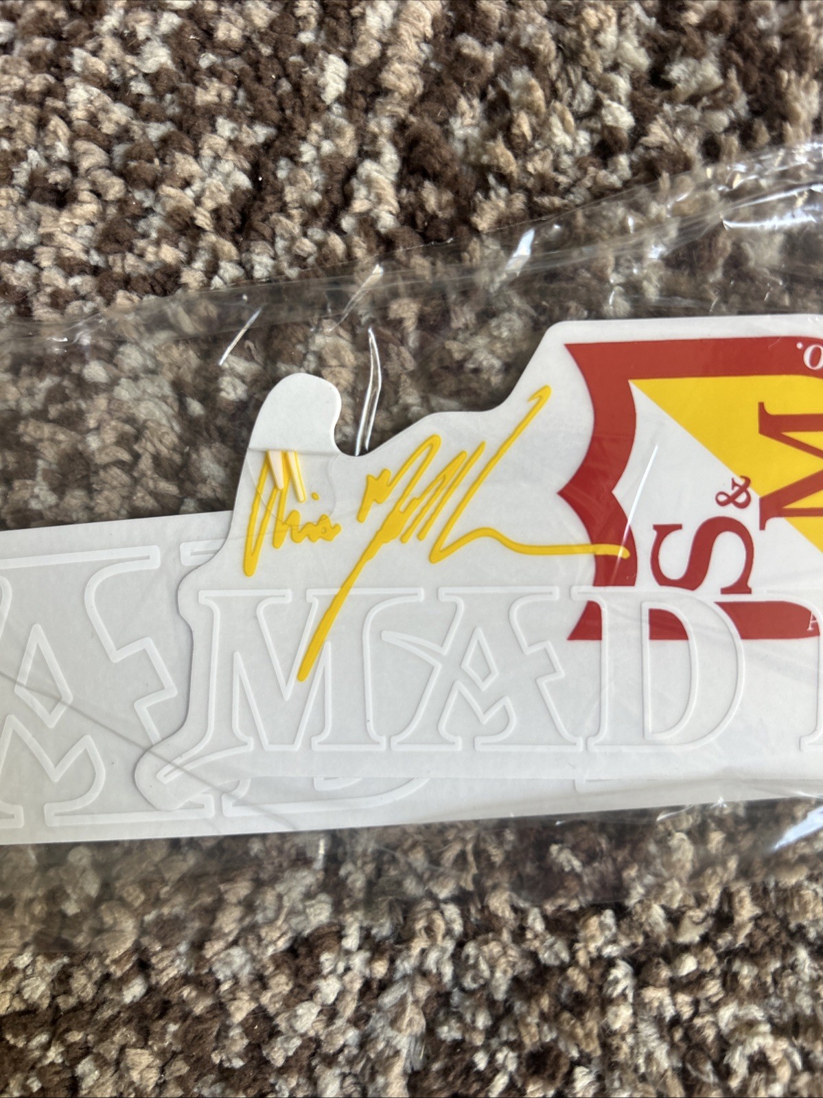 MAD DOG FRAME STICKERS WHITE OUTLINE BMX BIKE FRAME DECAL