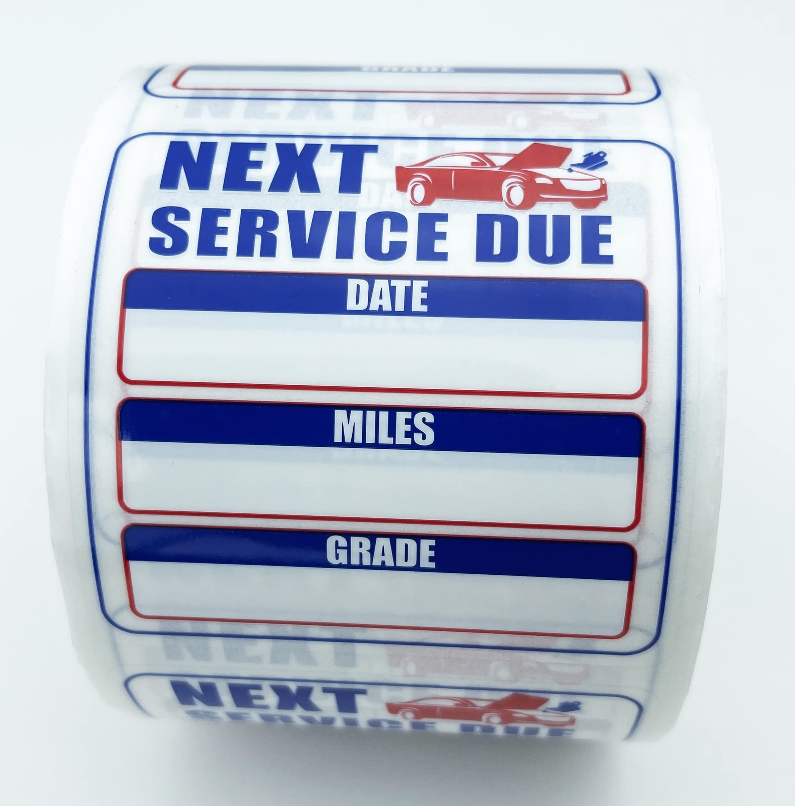 Oil Change Stickers 250 Pcs per Roll-Service Reminder Stickers-2 Inches X 2 Inch