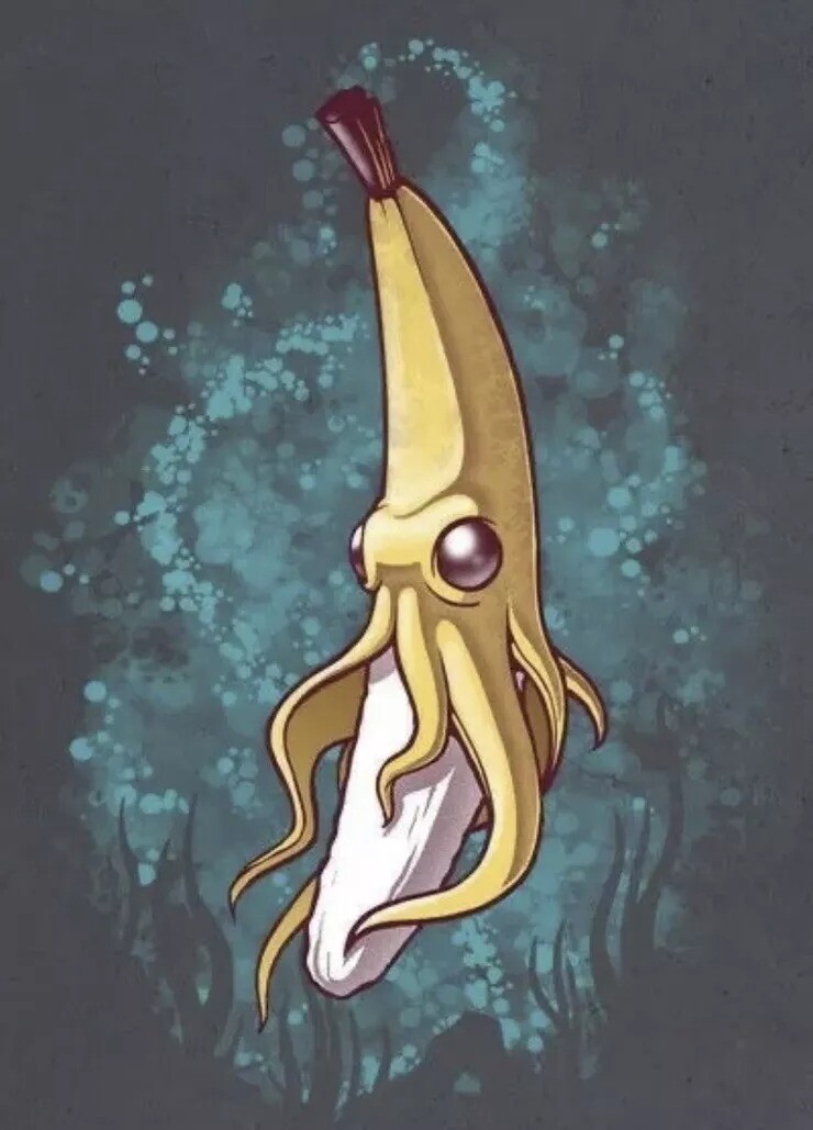Banana Squid Sticker Decal