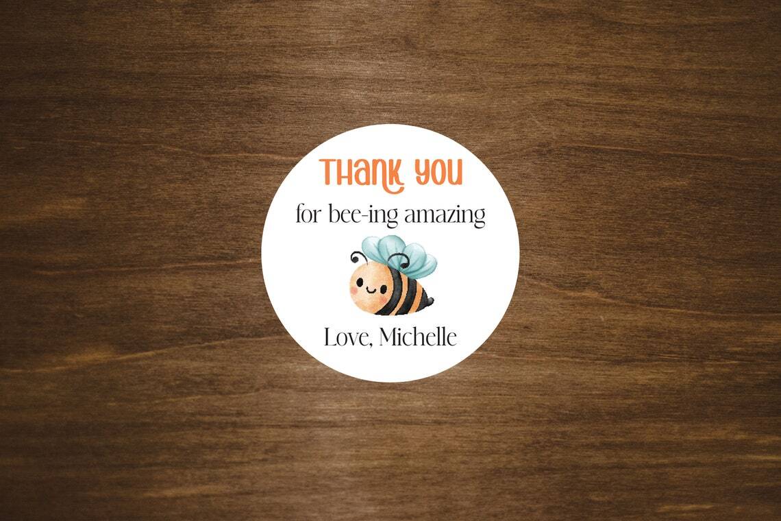 Thank You for Bee-ing Amazing Custom Labels | Appreciation Stickers 2" Round