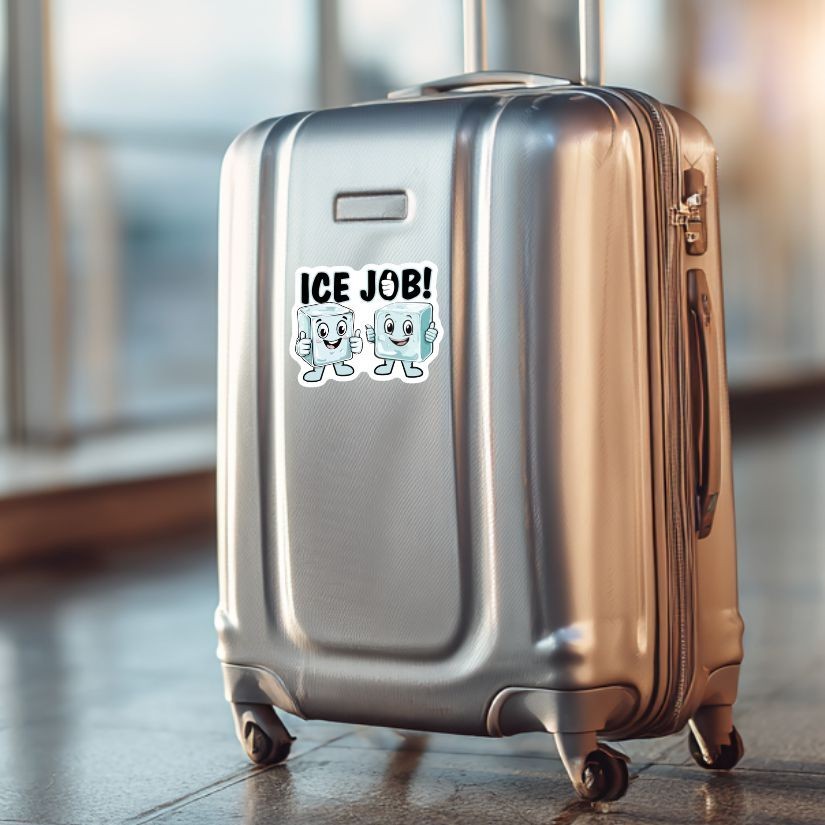 ICE JOB! Funny Sticker, Peel N' Stick, Different Sizes