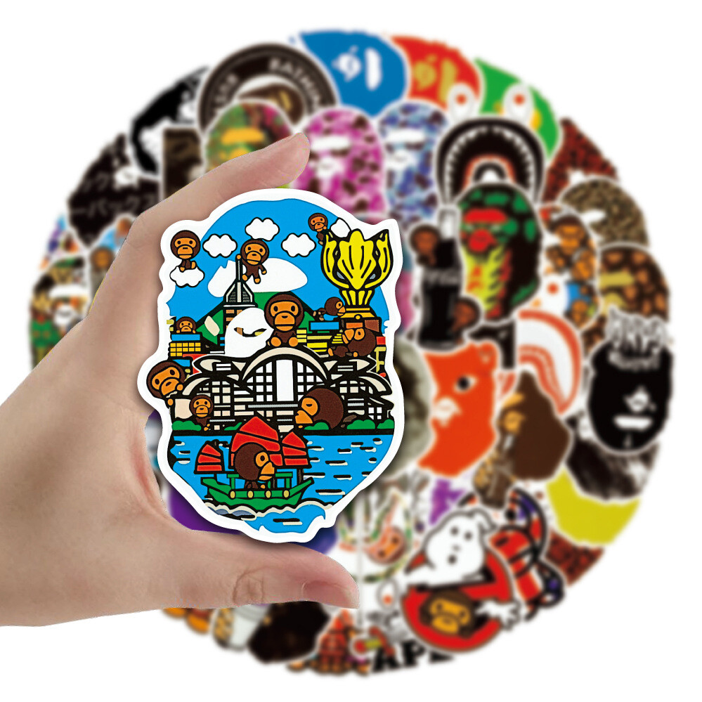 100Pcs Hype Beast Decal Lot Cool Cartoon Sticker for Teens Girls Water Bottles