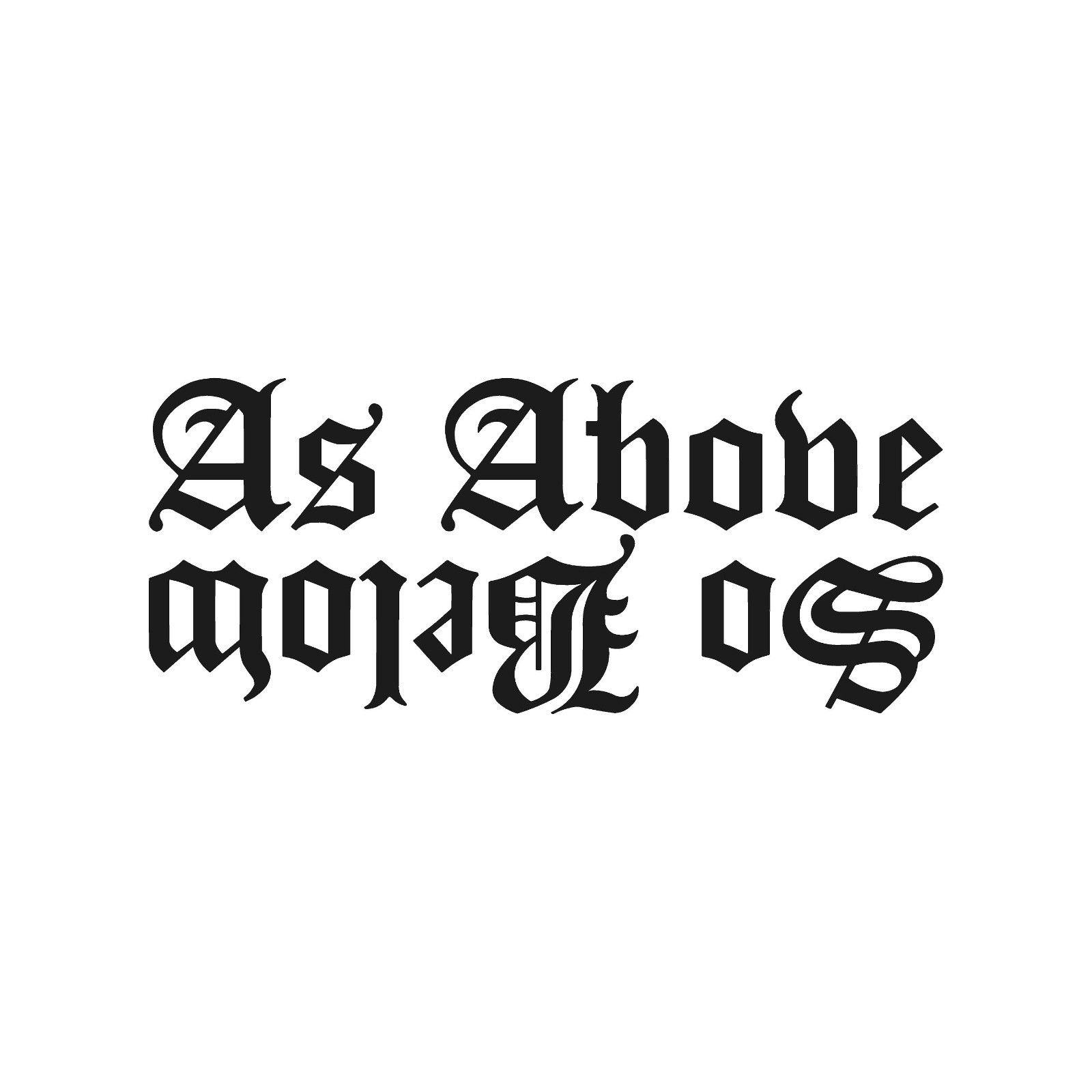 As Above So Below Vinyl Sticker Decal Religion Occult