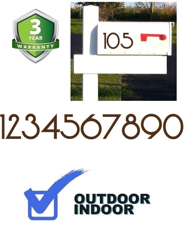 Lot of 40 Modern Self Adhesive Vinyl Mailbox Numbers Decals,door,box (Vonique)