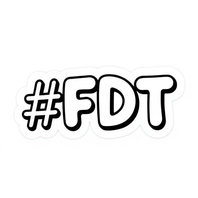 #FDT Activist Sticker Political Protest Freedom Expression Vinyl Decal