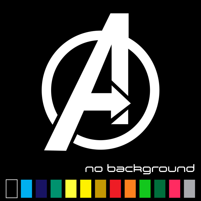 Avengers Sticker Vinyl Decal – Marvel Comics Superheroes A Logo Car Window Truck
