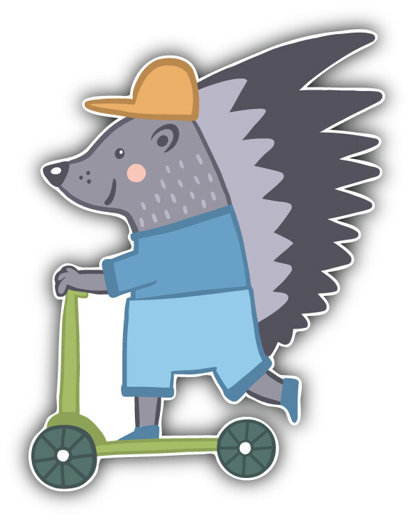 Funny Porcupine Car Bumper Sticker Decal