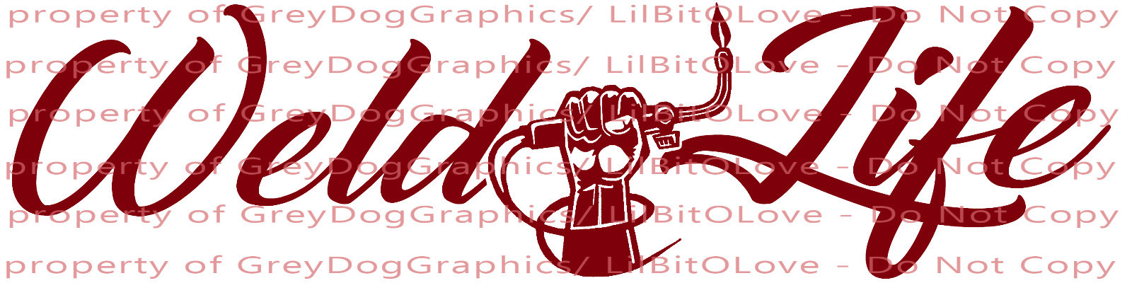 Weld Life Torch in Hand 22.5 x 5.6 Welding Vinyl Decal Welder Hood Weld Sticker