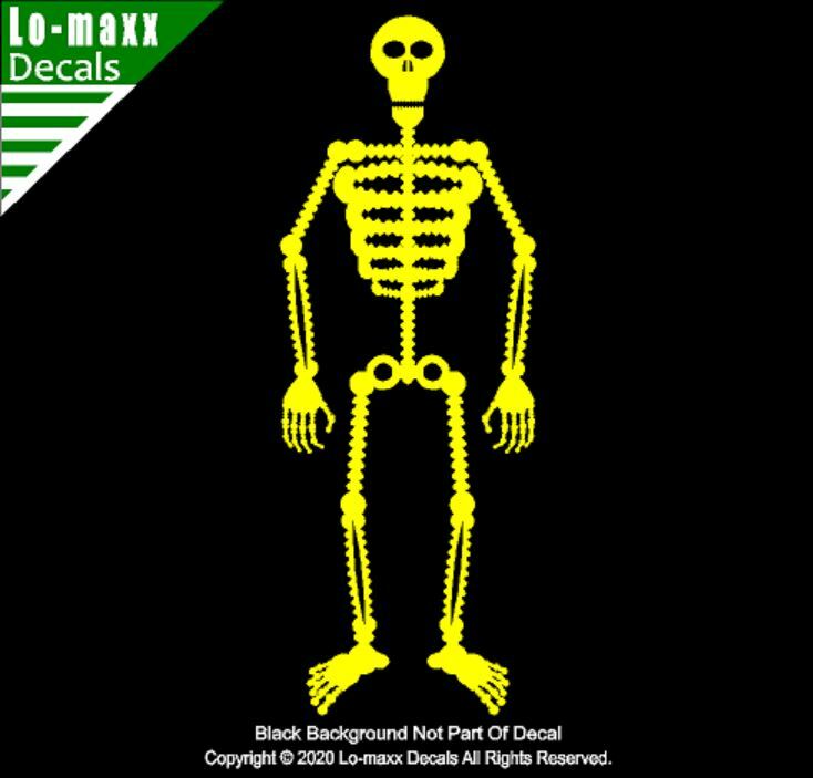 Cool Skeleton Art Original Graphic Design High Quality Die Cut Vinyl Decal