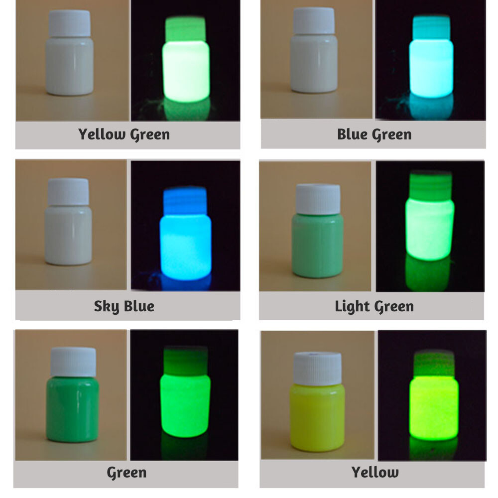 20g Glow in the Dark Fluorescent Colorful Acrylic Luminous Paint S3C7