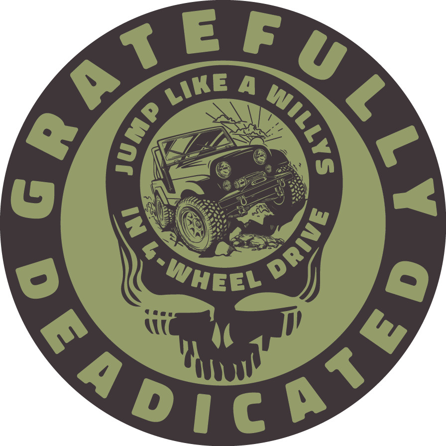 Grateful Dead 4×4 Off Road Sticker Stealie Skull Decal Overland Gift Deadhead