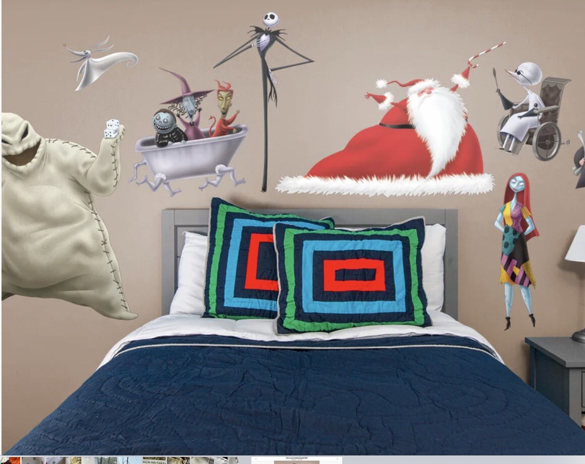 11 NIGHTMARE BEFORE CHRISTMAS Fathead Wall Decals-HUGE Wall Size 79.0"W x 52.0"