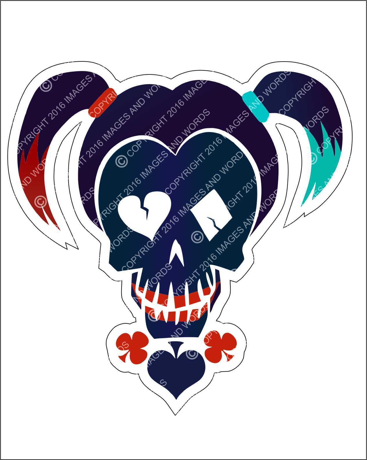 Suicide Squad Character vinyl decal sticker supervillain movie Joker Harley Gift