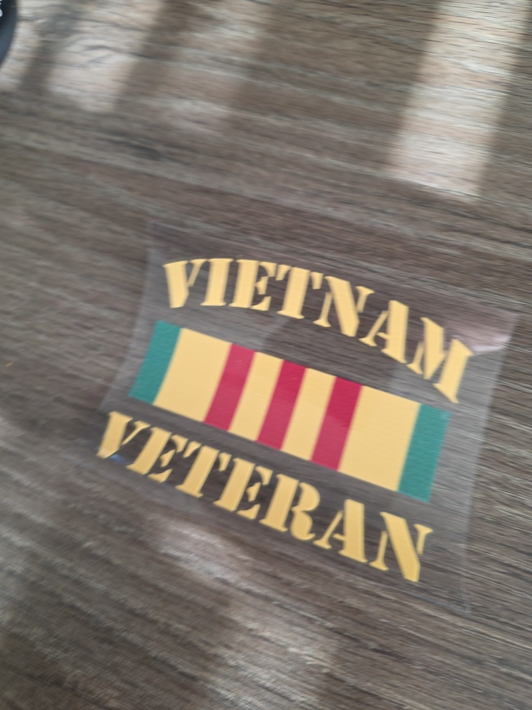 Vietnam Veteran UV DTF Decal Sticker Waterproof Raised Made In USA quality