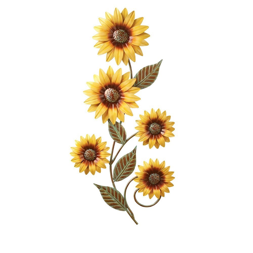 Decorative Sunflower Wall Art 11 8 Inches for Indoor and Outdoor Spaces
