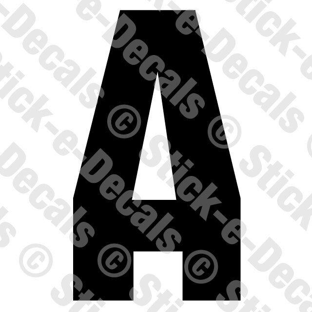 JERSEY LETTER A Vinyl Die Cut Decal Sticker Sport Athlete Alphabet Text – RSD