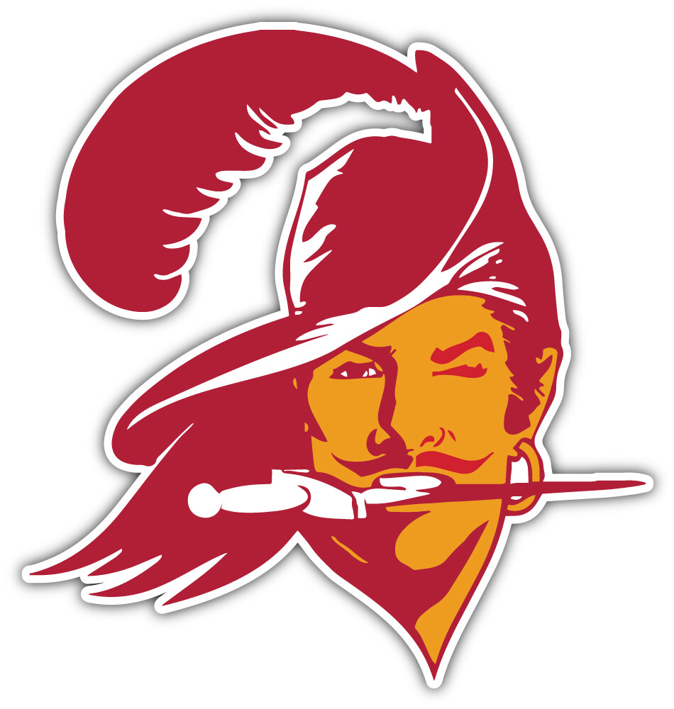 Tampa Bay Buccaneers Mascot NFL Sport Car Bumper Sticker Decal "SIZES"