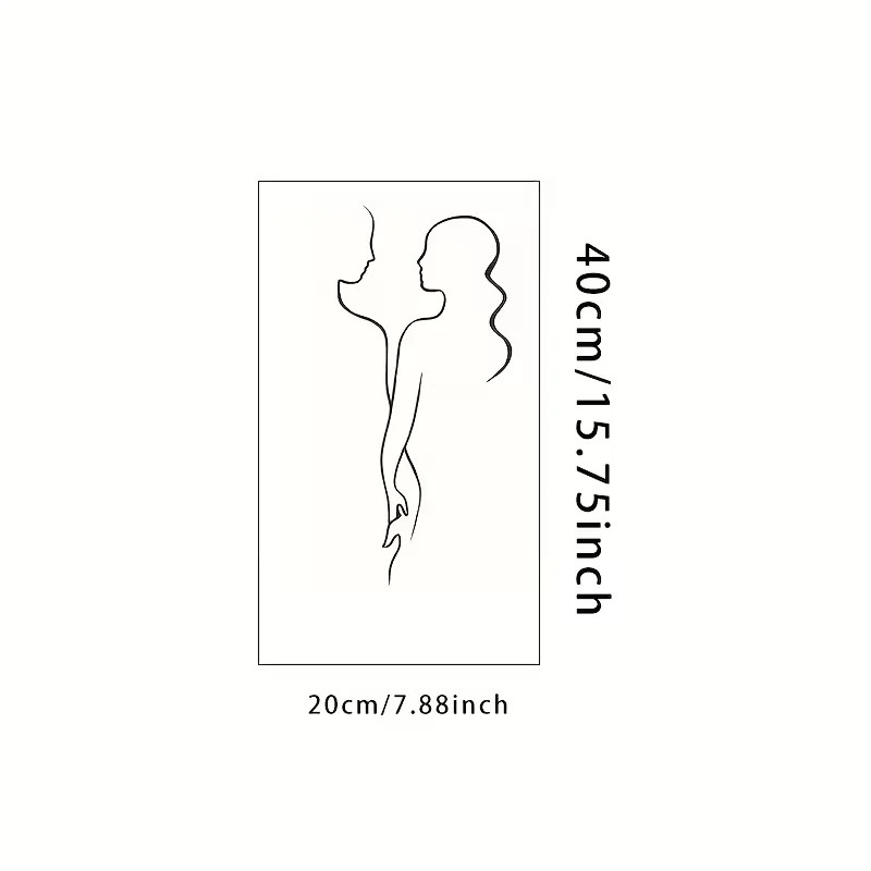 Abstract Couple Wall Decal Removable Sticker for Bedroom Living Room
