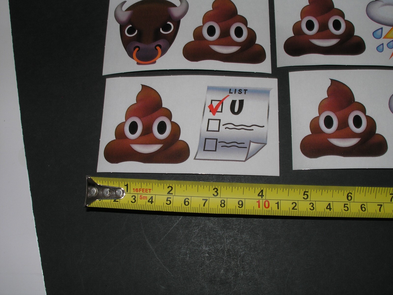 Lot of 7 -POO POOP Emoji Sticker / Decal