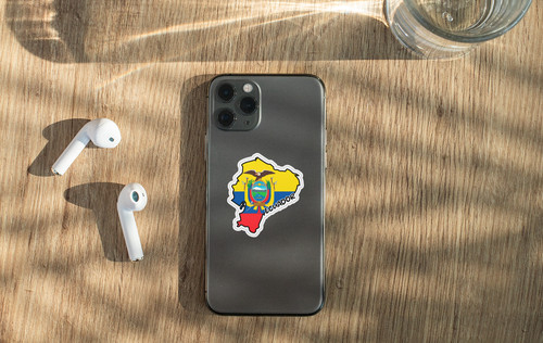 Ecuador Map Flag Sticker Decal