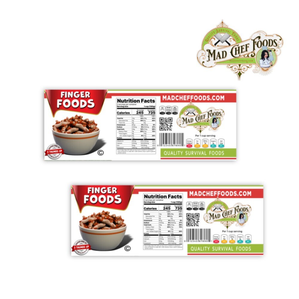 FUNNY Thanksgiving Finger Foods Can Label STOCKING STUFFER Joke Gag Gift 2 PACK