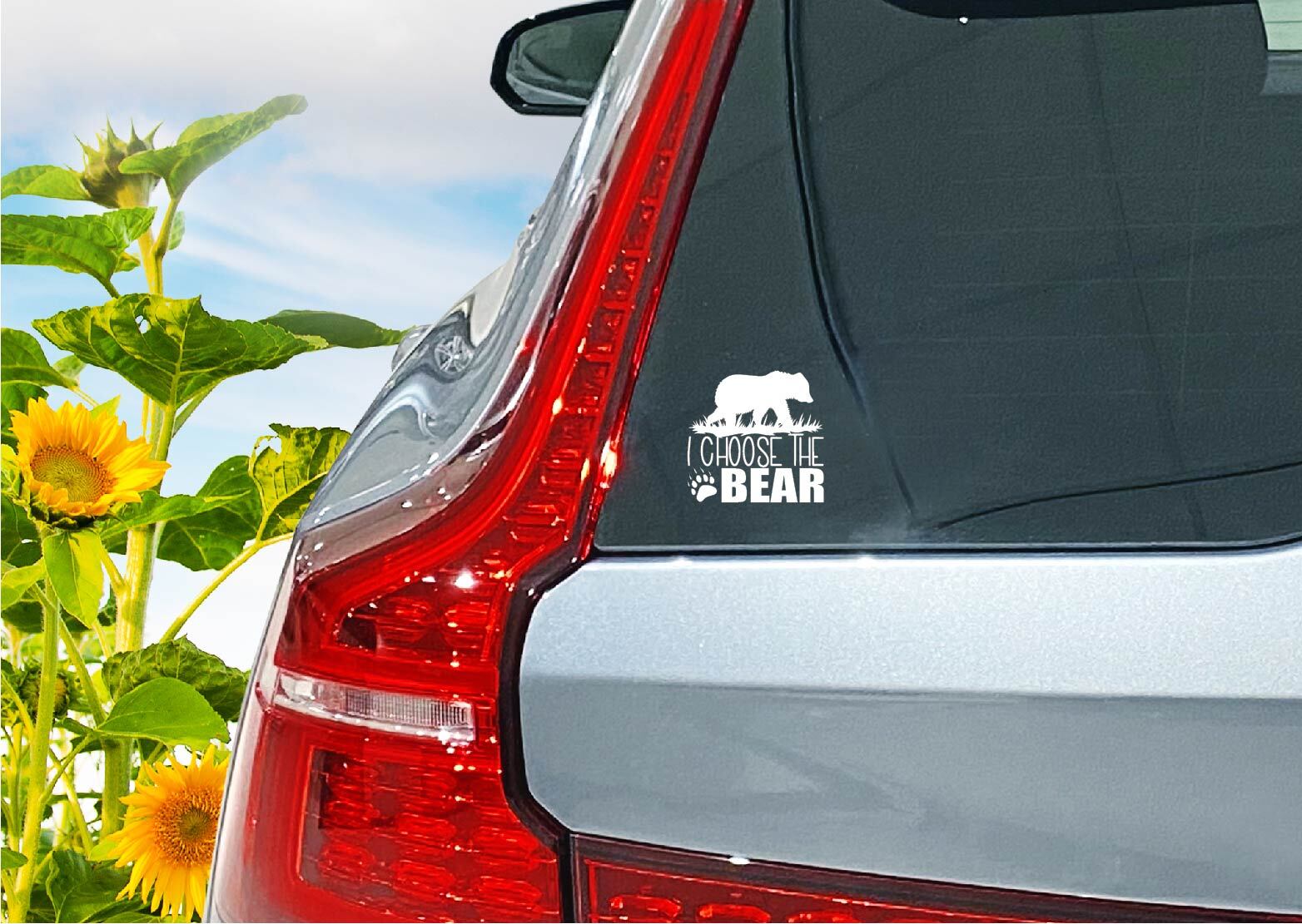 4.5" I Choose The Bear Decal Sticker Woods Men Empowered Women Funny Toxic Trend