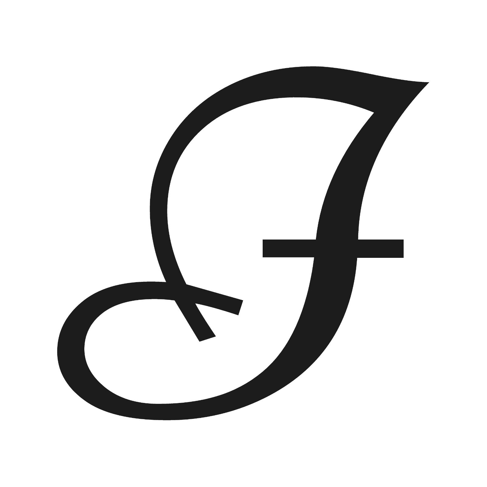 Script Letter I Initial Font Vinyl Sticker Decal Monogram Elegant