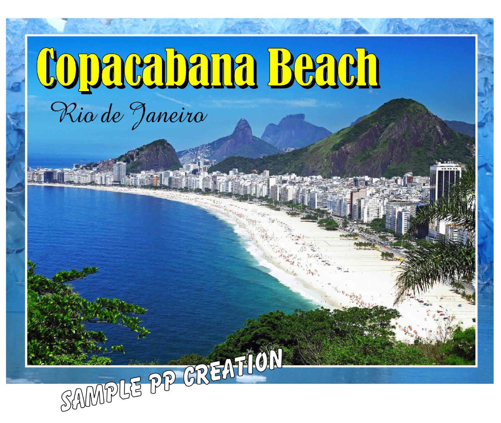 COPACABANA BEACH RIO DE JANEIRO photo fridge MAGNET 4 X 3 inches TRAVEL
