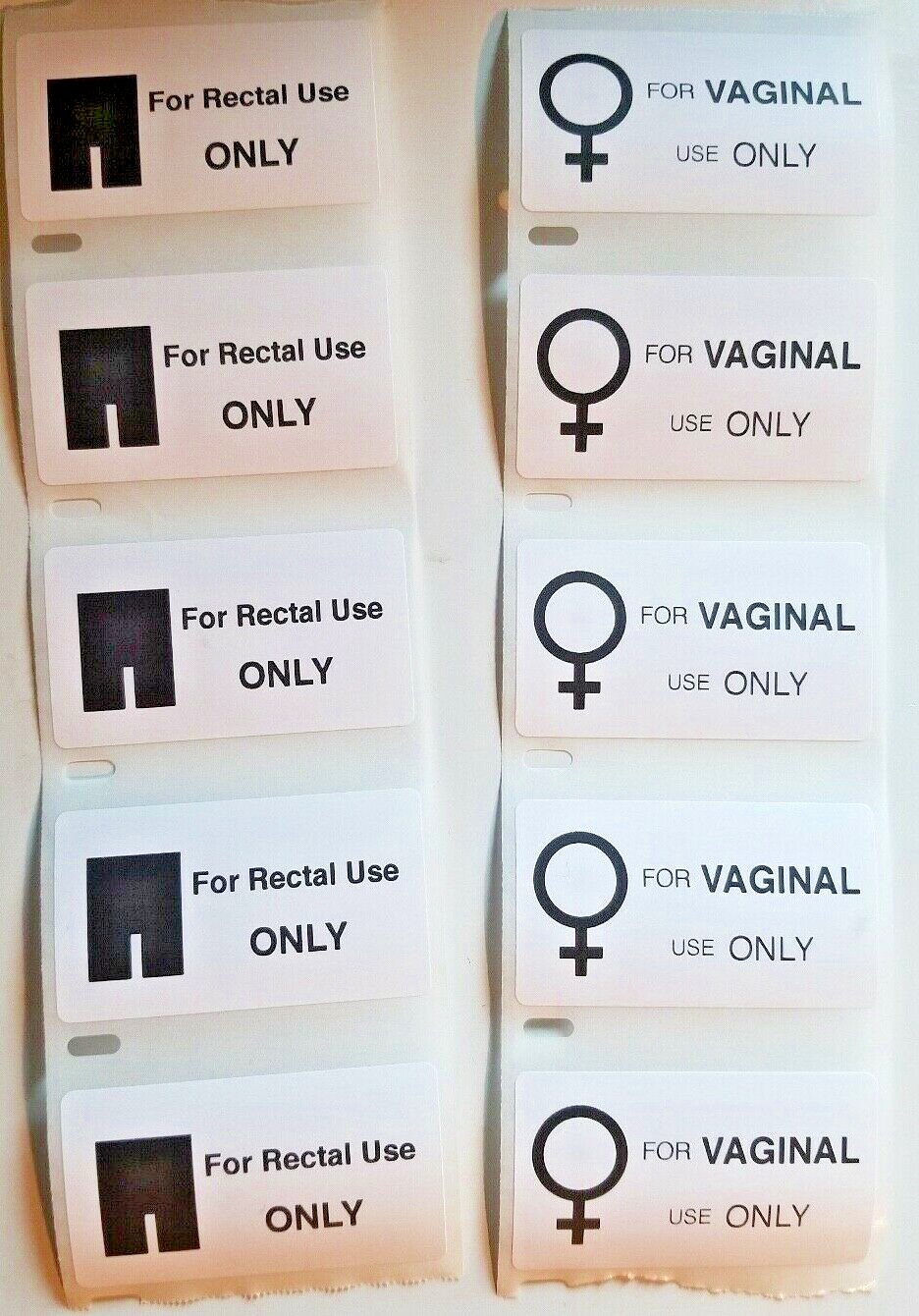 FOR RECTAL/VAGINAL USE ONLY 25-1000 Pack Stickers original big gag prank sticker