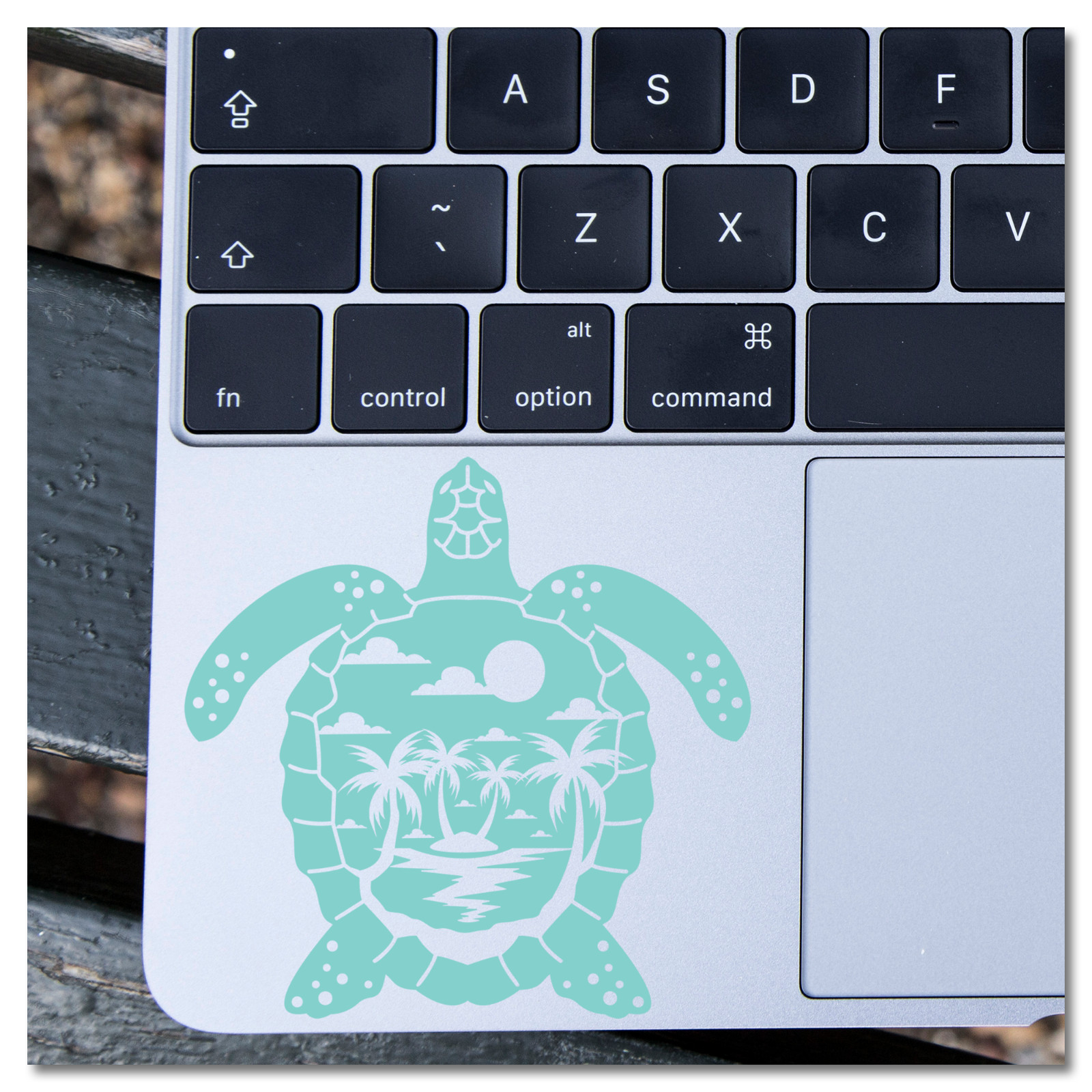 6" Tropical Island Sea Turtle Vinyl Decal Sticker