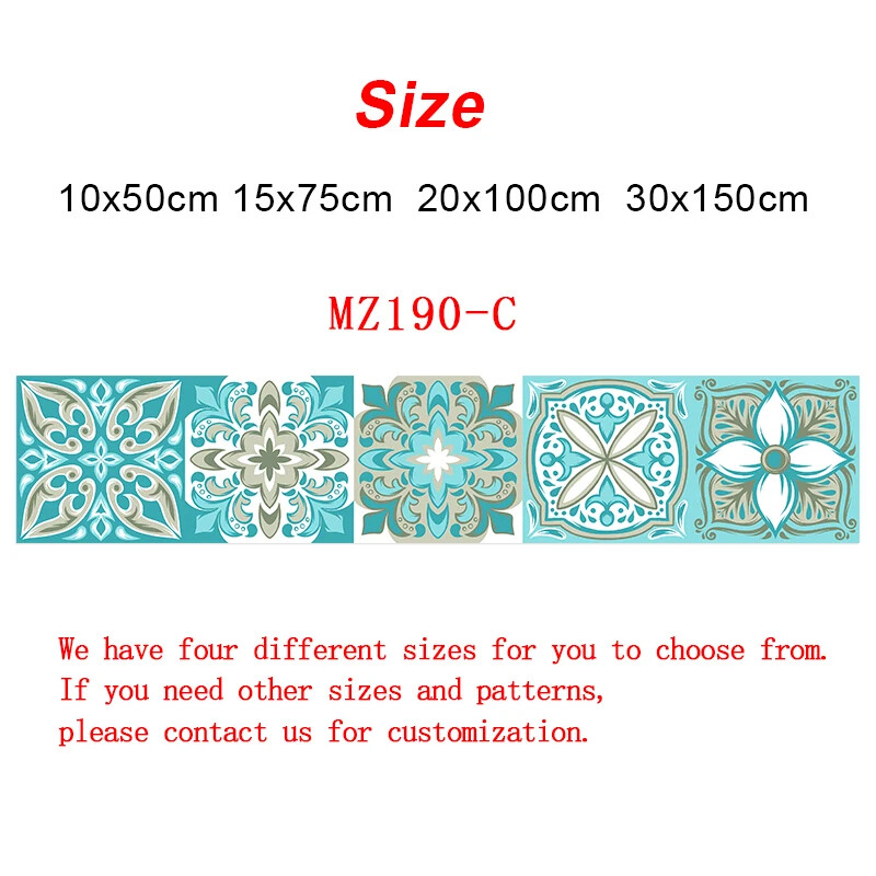 5pcs Wall Sticker Ceramic Glossy Surface Kitchen Bathroom Wallpaper Waterproof