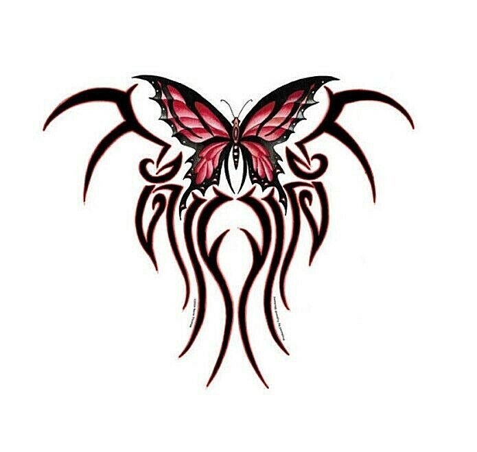 TRIBAL CLAW BUTTERFLY 8-5/8" x 9-7/8" sticker by Nene Thomas (#183)
