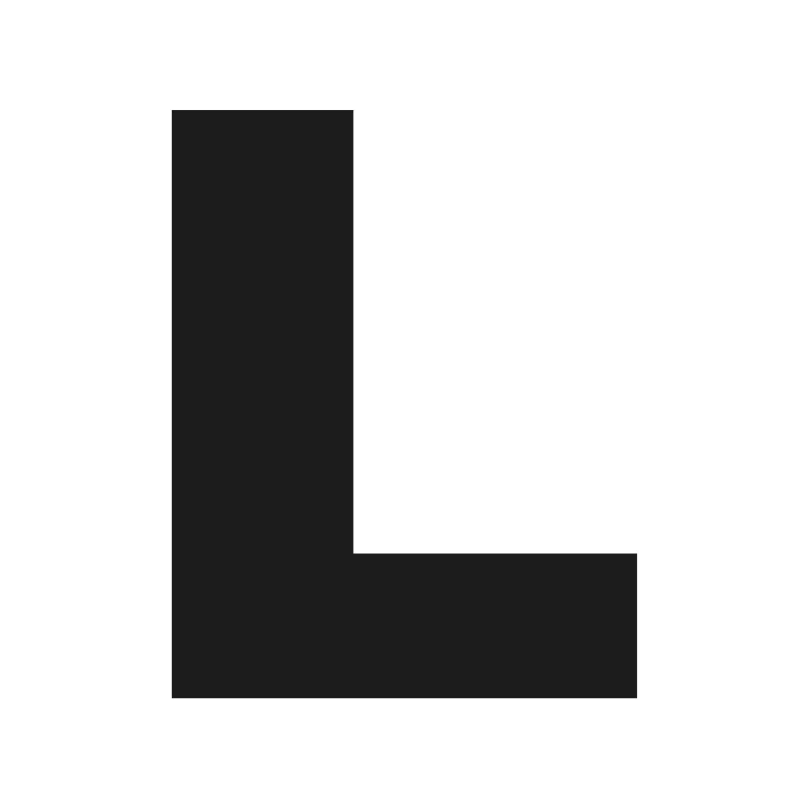 Letter L Initial Arial Black font Vinyl Sticker Decal Monogram Diploma