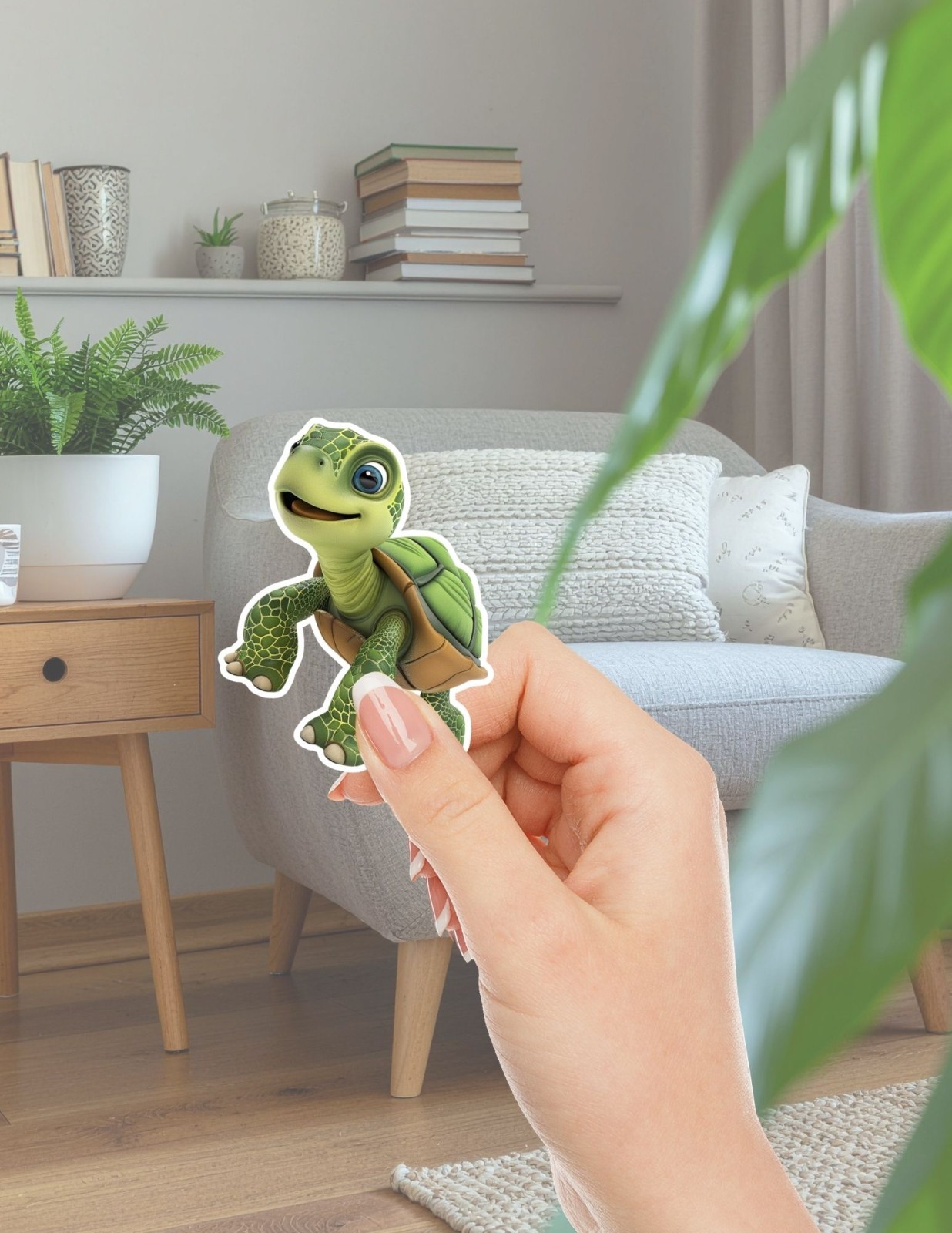 Cute Happy Turtle Die Cut Vinyl Stickers Set Notebook Laptop Waterbottle