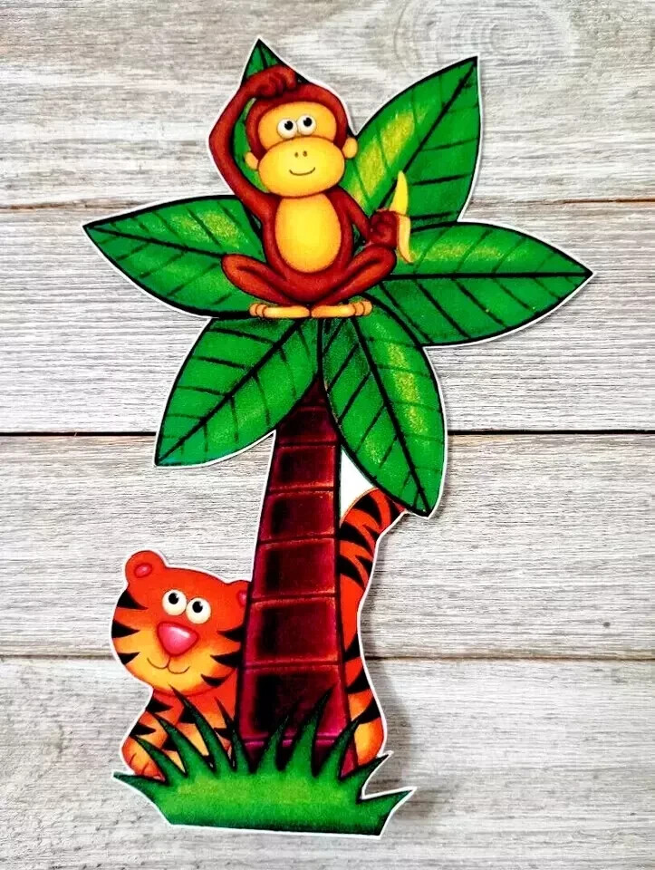 monkey jungle wall safe sticker animal handmade 6.5 inch new