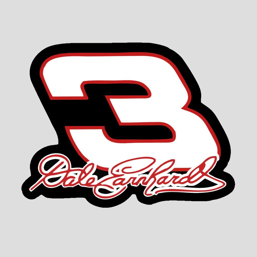 Dale Earnhardt Number 3 Logo Weather Resistant Vinyl Sticker/Decal NASCAR 01