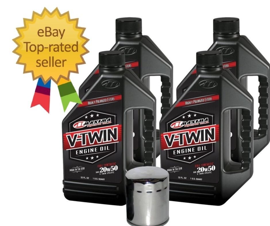 Full Synthetic Engine Oil Change Kit for Harley Davidson Twin Cam V-Twin – 4 …