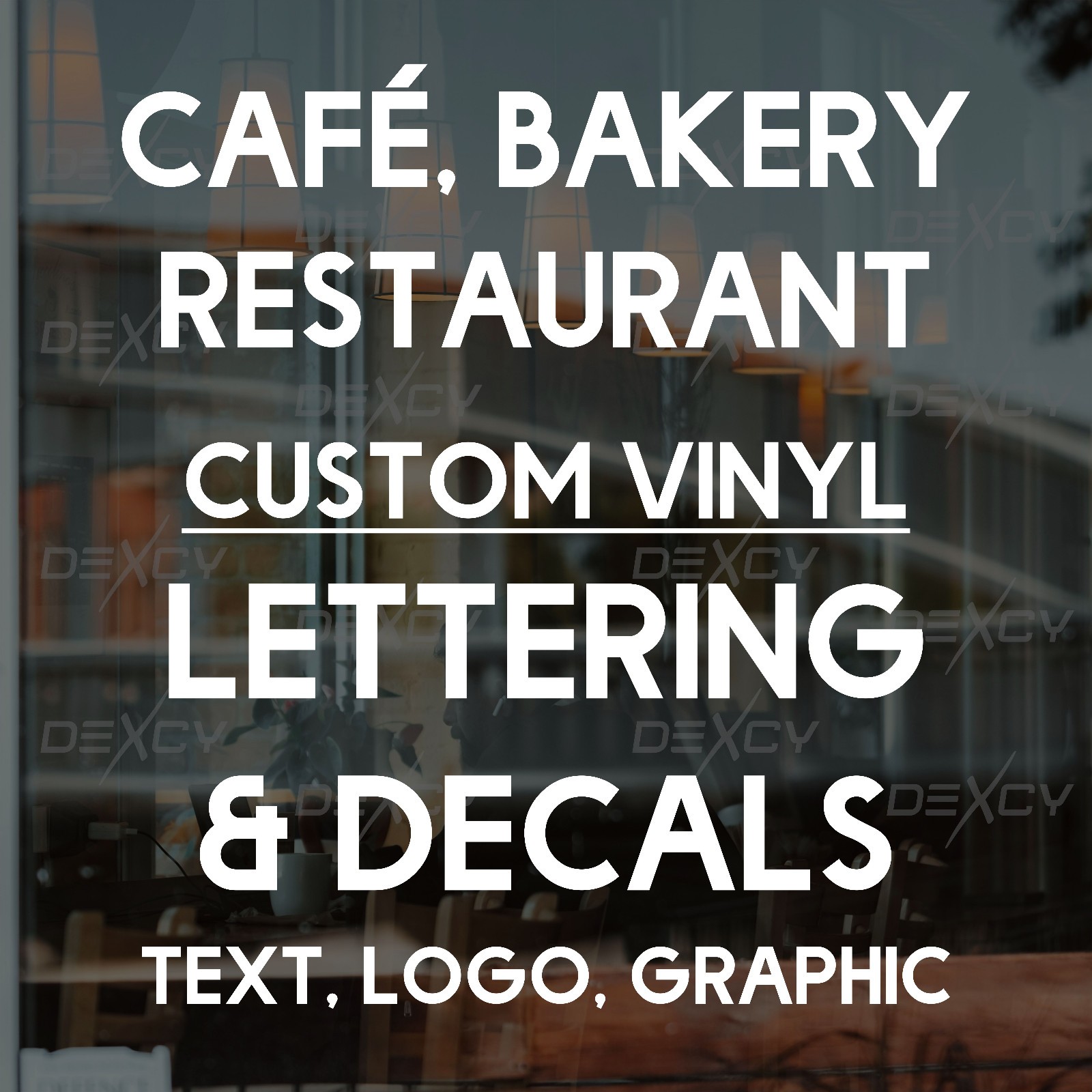 Custom Business Window Sign Decal Lettering Sticker Restaurant Coffee Pizzeria
