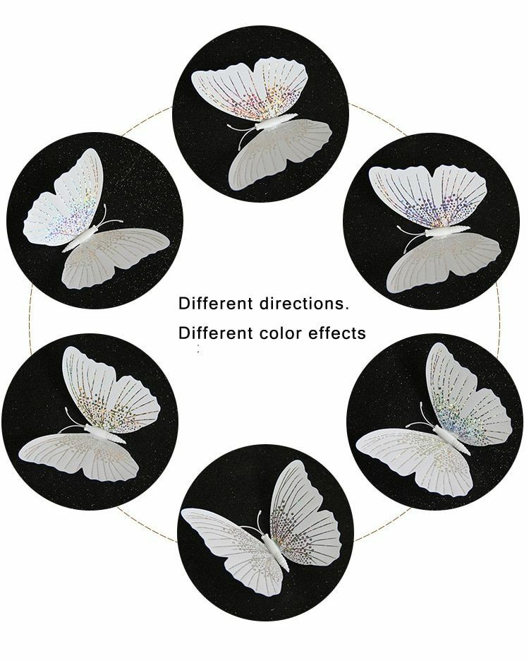 12Pcs/set 3D Butterfly Wall Sticker Butterflies Home Decoration Decor Fridge