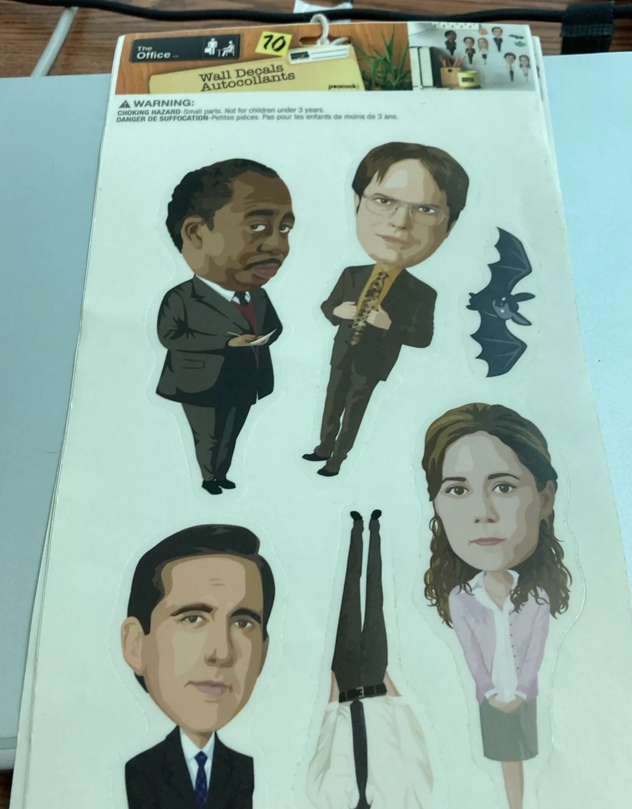 THE OFFICE 3 Sheets-10 Wall Decals Removable & Repositional Stickers Made in USA