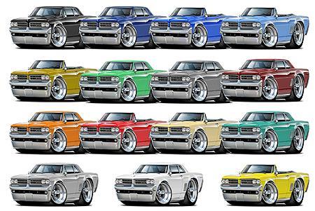1964 Pontiac GTO Hardtop Garage Sign Wall Art Graphic Sticker