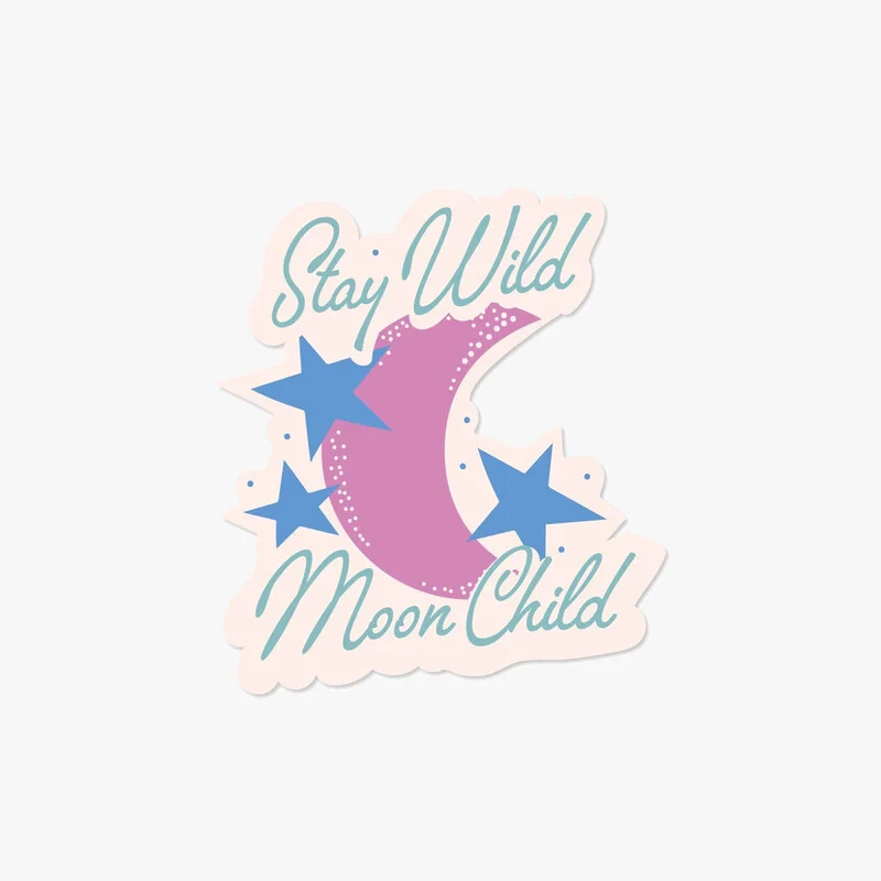Pura Vida Bracelets 2 PCS Moon Sparkle & Stay Wild Moon Child Sticker Set New